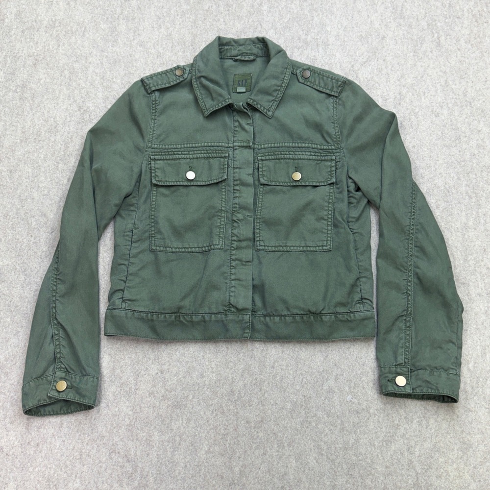 GAP Utility Jacket Womens Size S Green Military Gorpcore 90s Off Duty Minimalist